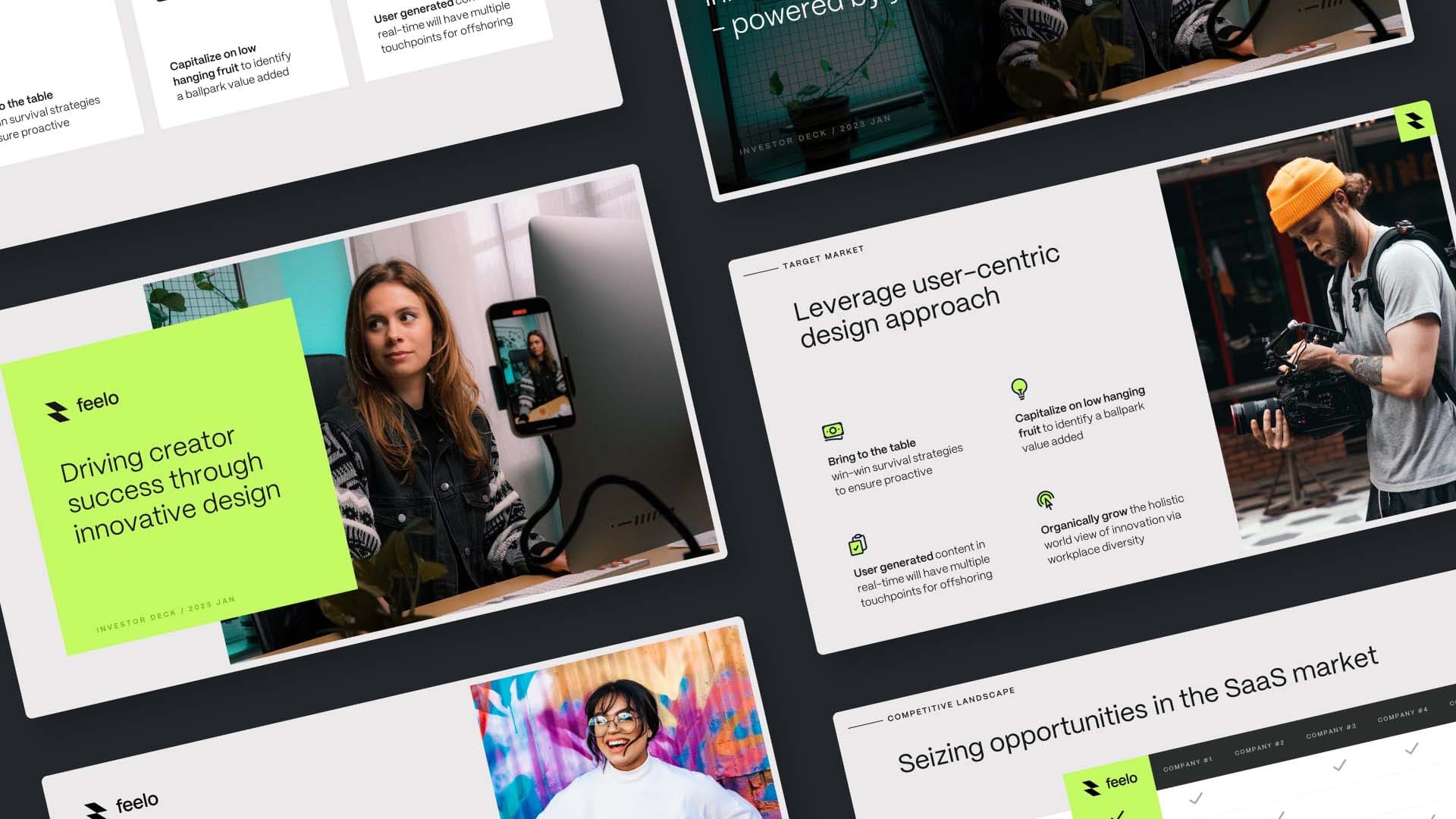 modern and visual pitch deck presentation