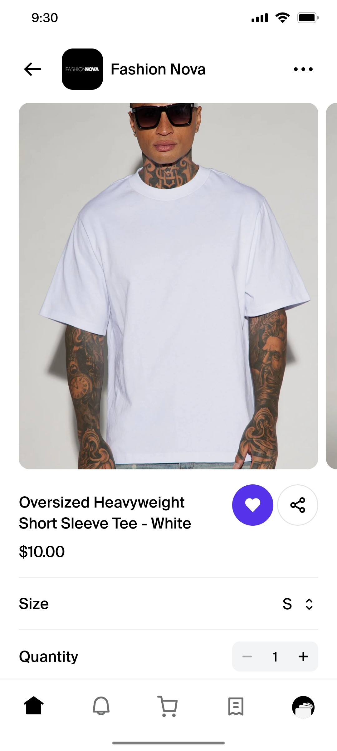 Shop App Product Size Screen