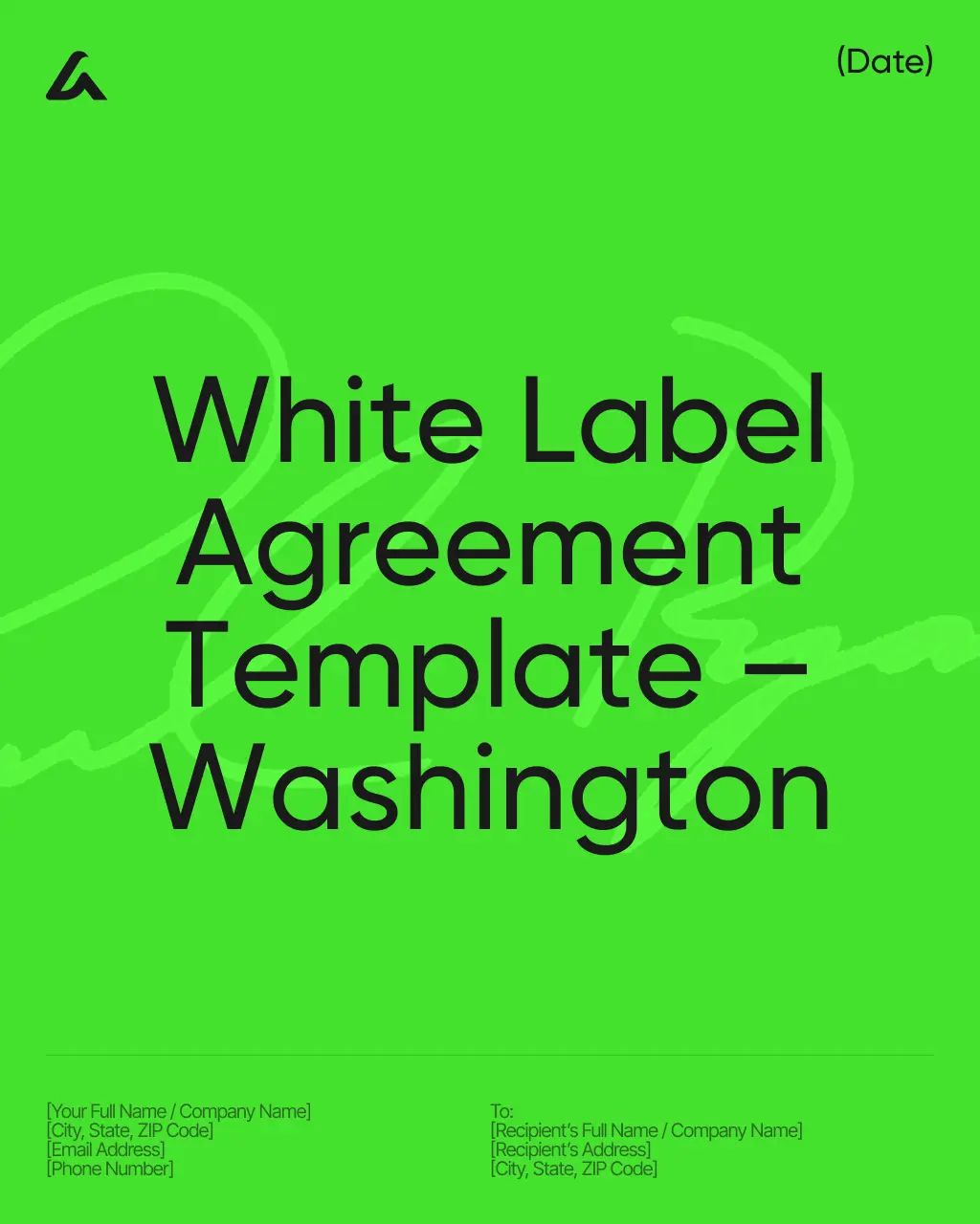 White Label Agreement Template – Washington