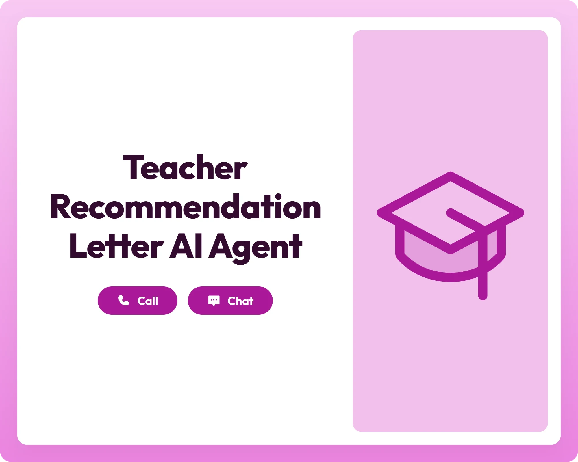 illustration of ai education agent supporting teacher recommendation letters with call and chat tools
