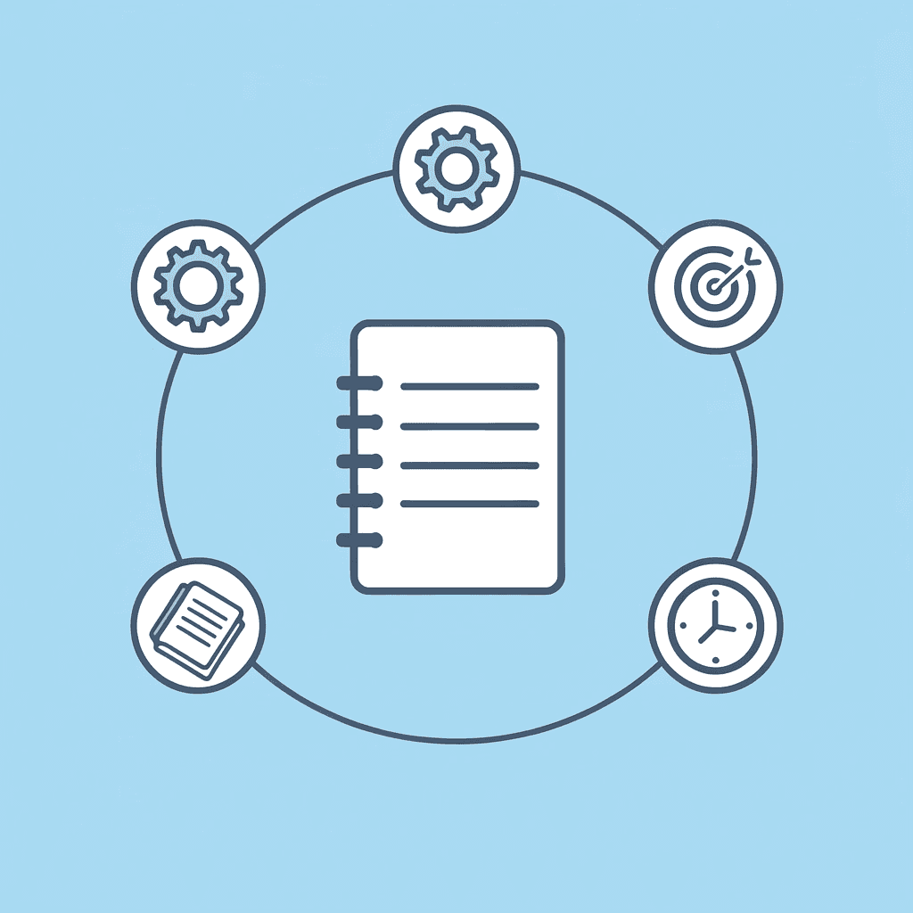 Central worksheet icon connected to four benefits: focused practice, customization, progress tracking, and skill matching