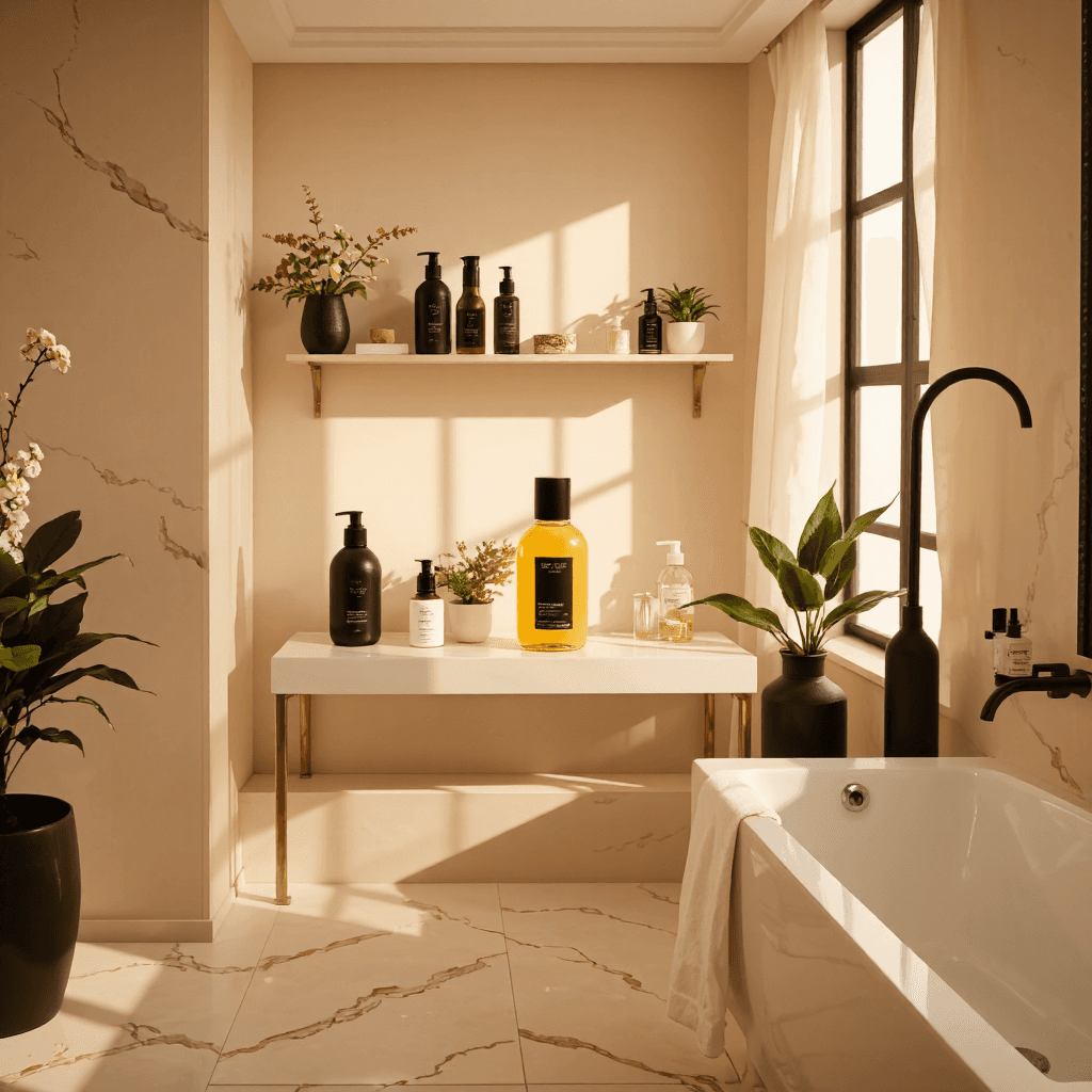 product photography of bottle of shampoo