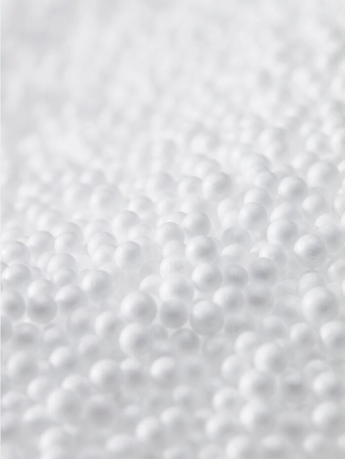 Bean bag chair foam filling material detail photography