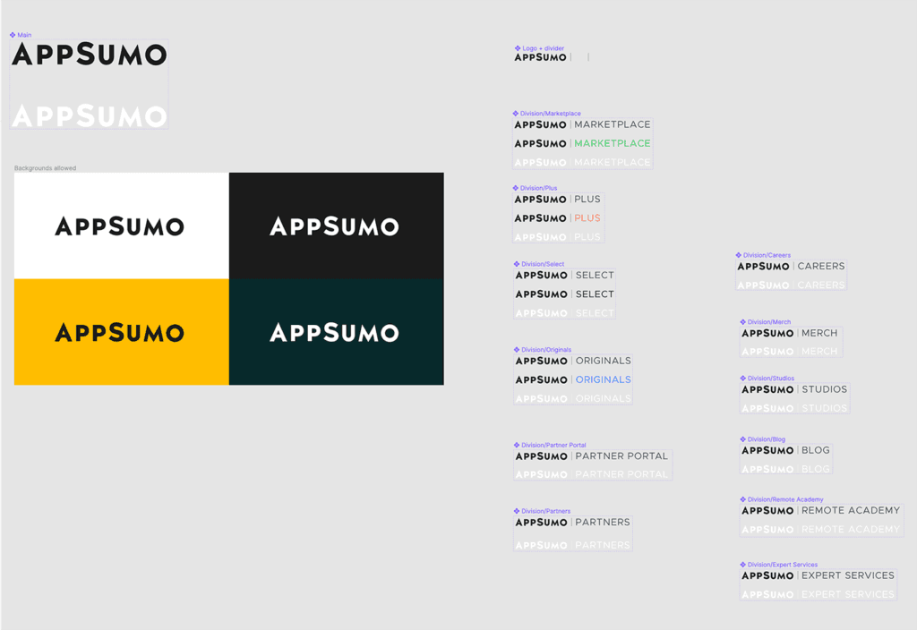 Logo lockups for the design system