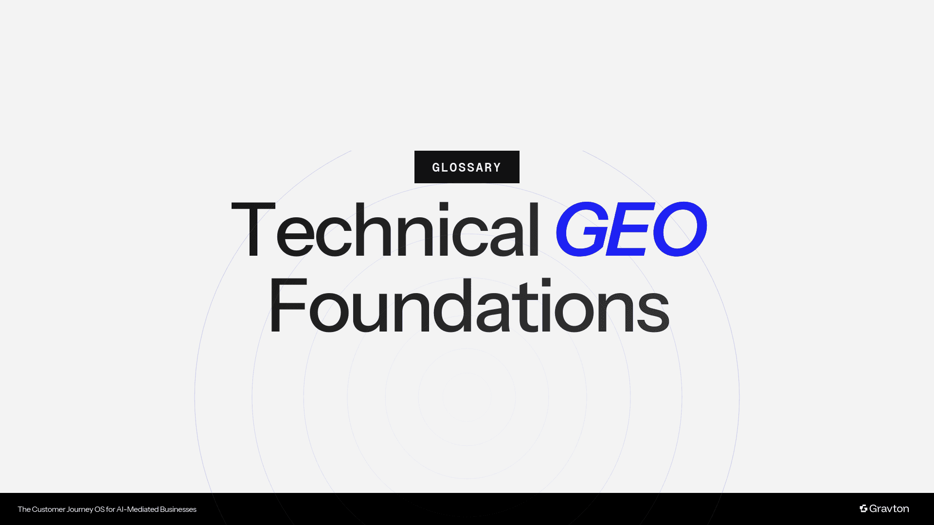 Technical GEO Foundations