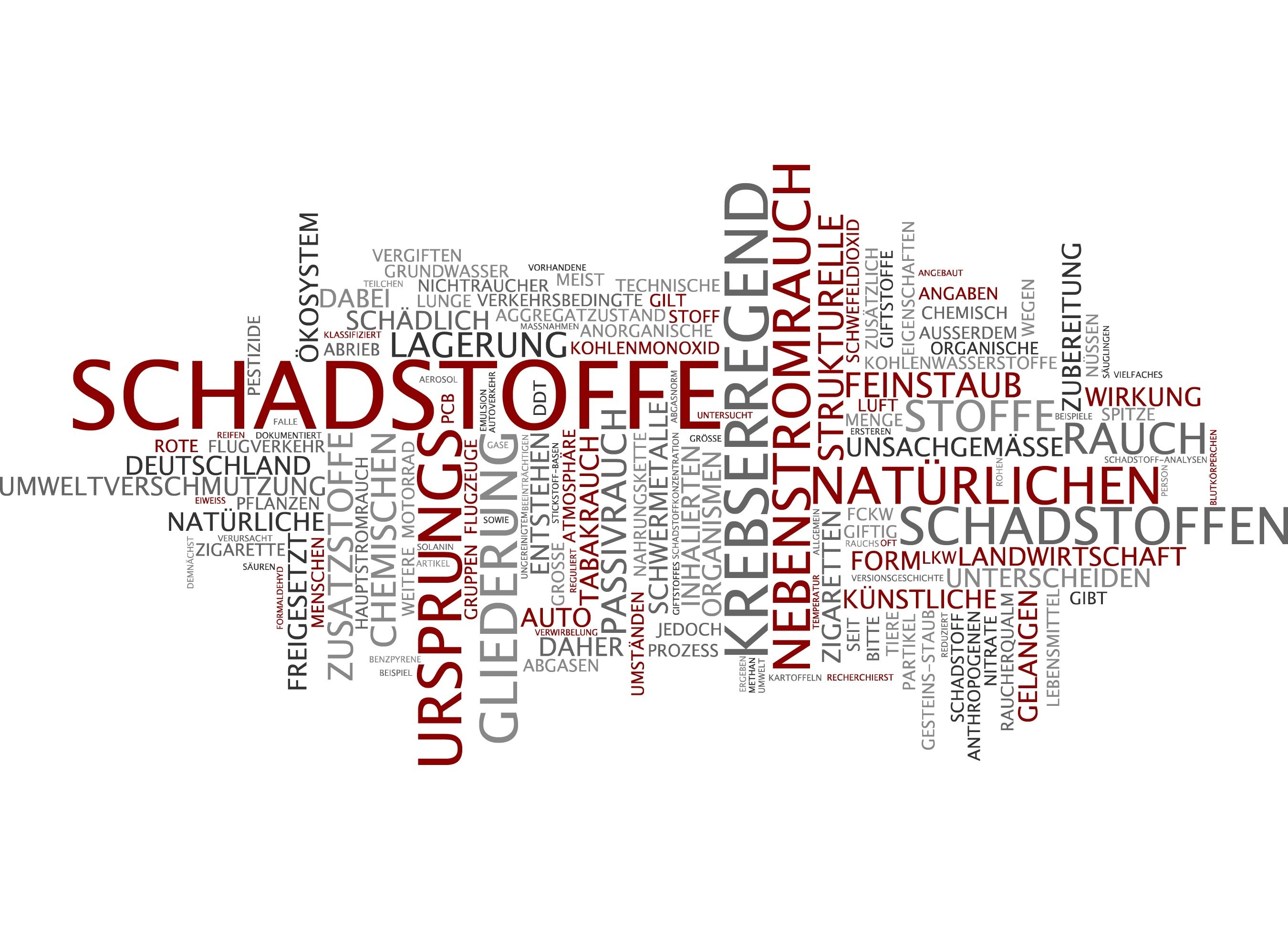 Schadstoffe & weitere Wörter