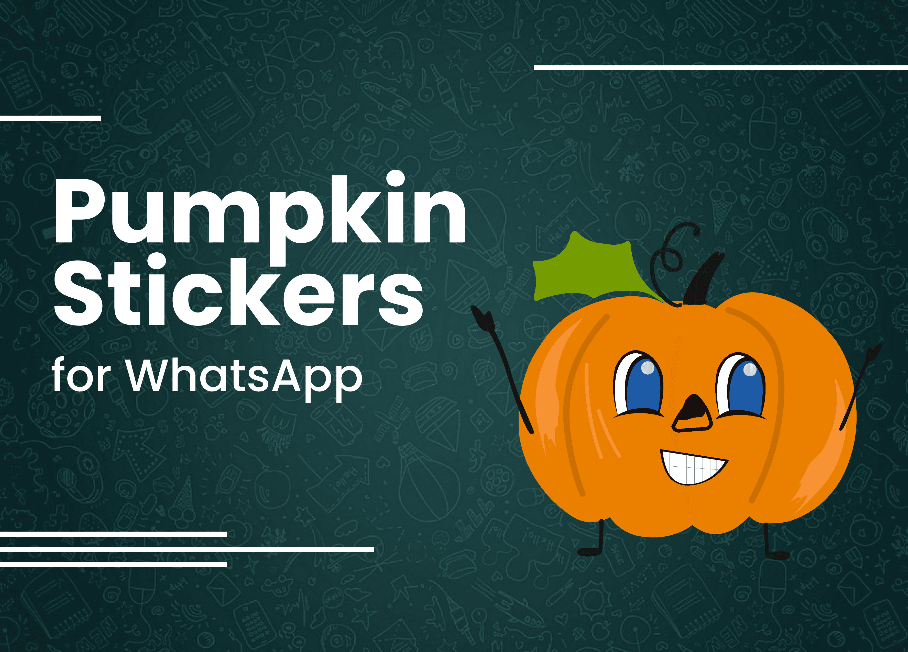 Illustrated image Pumpkin Stickers for WhatsApp