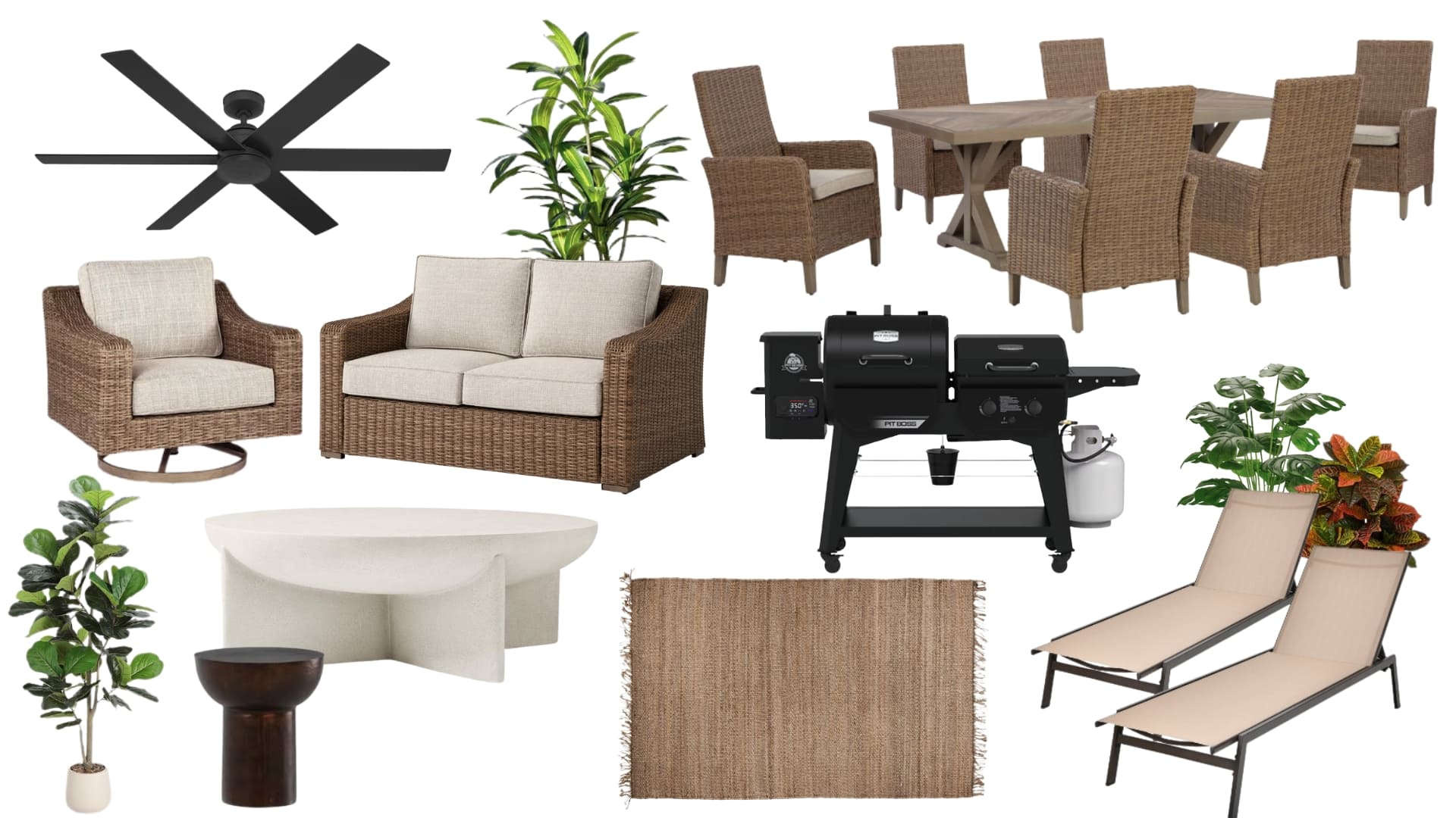 Neutral Patio Decor