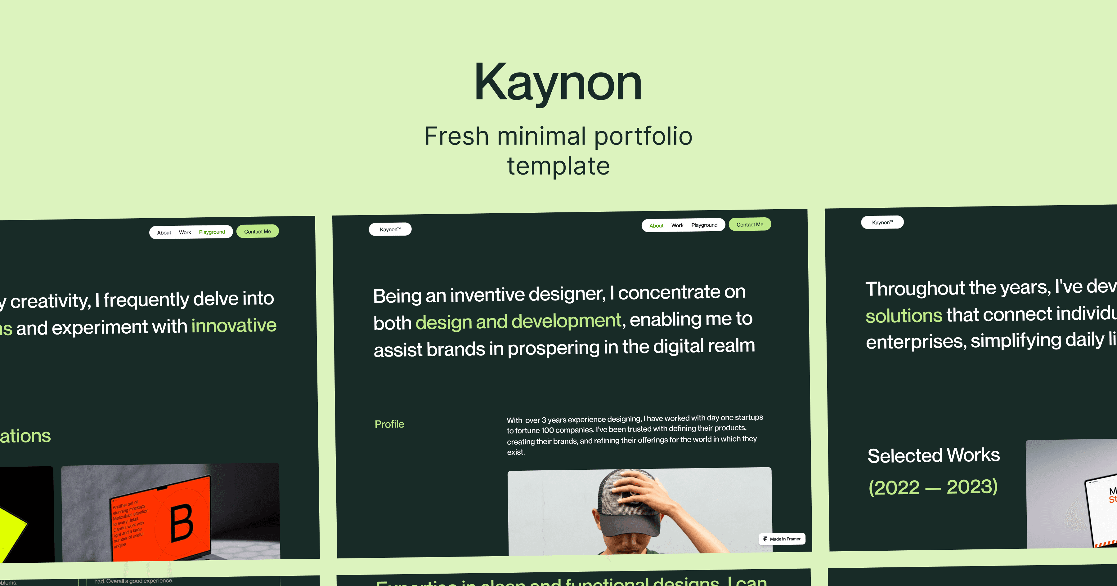 Work — Kaynon Portfolio Template