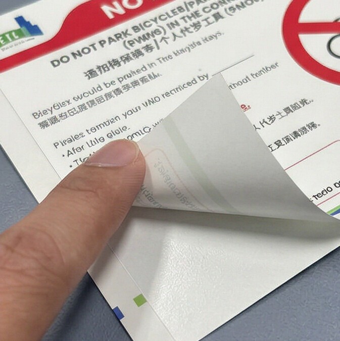 VisualTell White PP Sticker