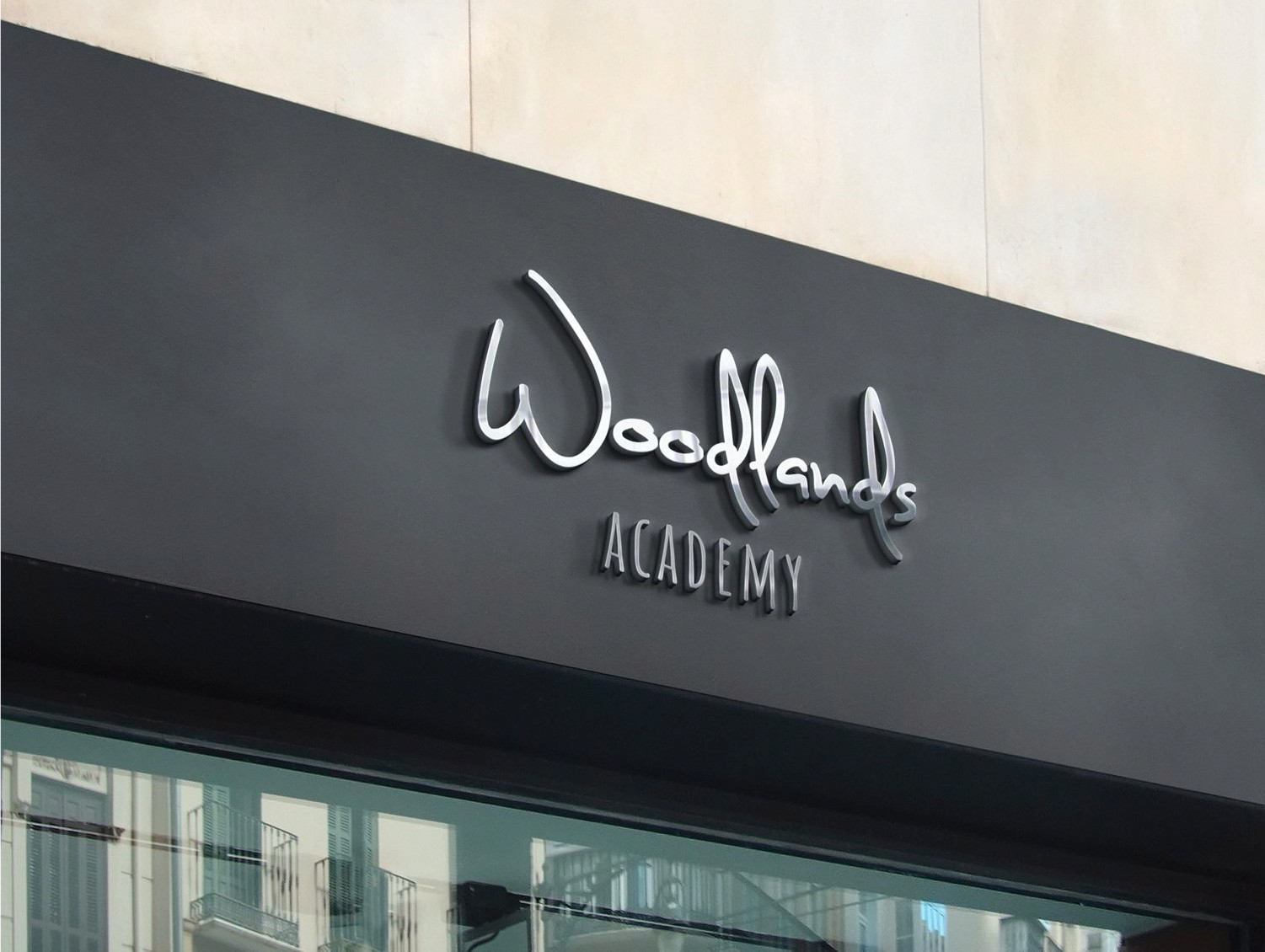 Woodlands Academy branding logo design by DesignGuru