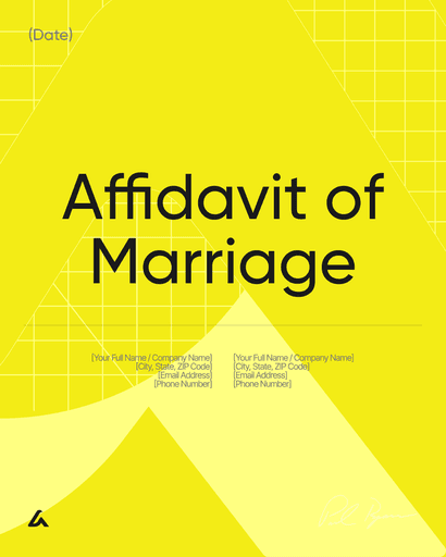 Affidavit of Marriage