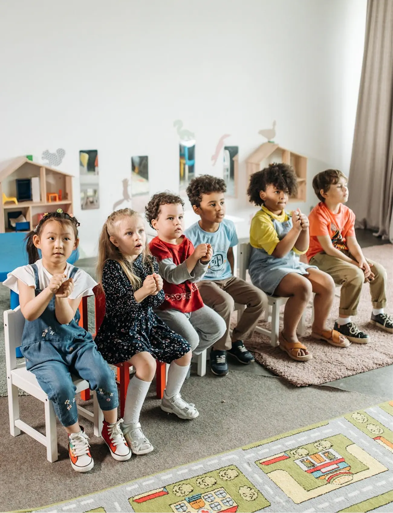 Security cameras installed in a preschool classroom for child safety monitoring