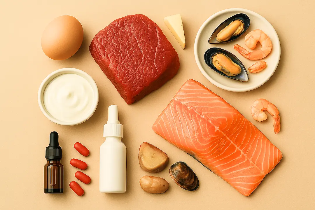 Vitamin B12 Nahrung und Supplements