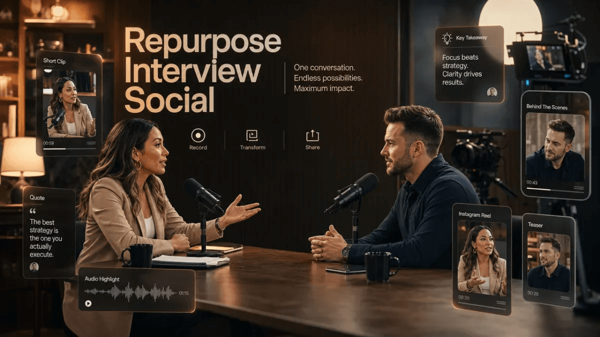 Repurposing interview content for social media -  How Do I Repurpose My Interview to Social Media