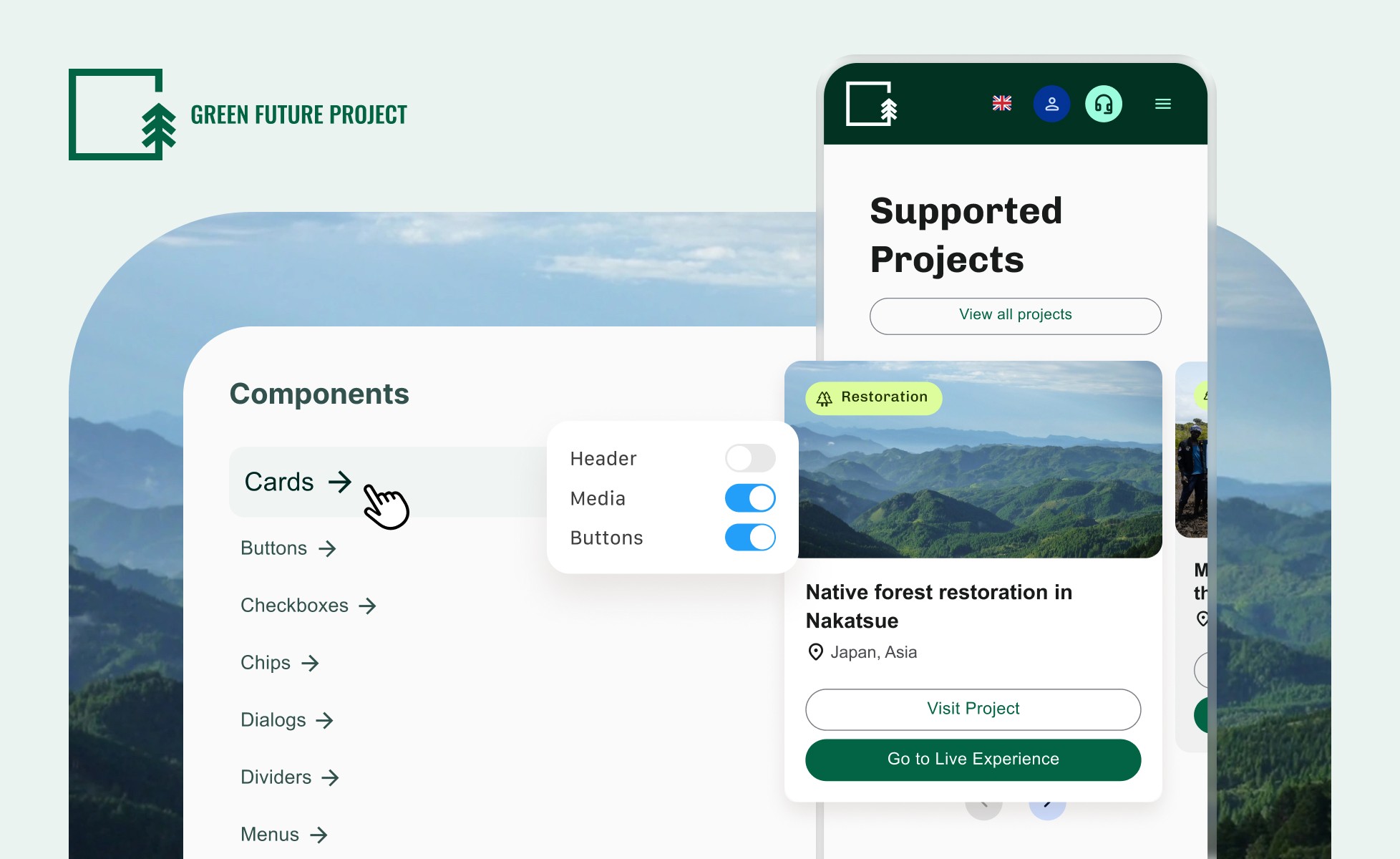Button components on GFP design system