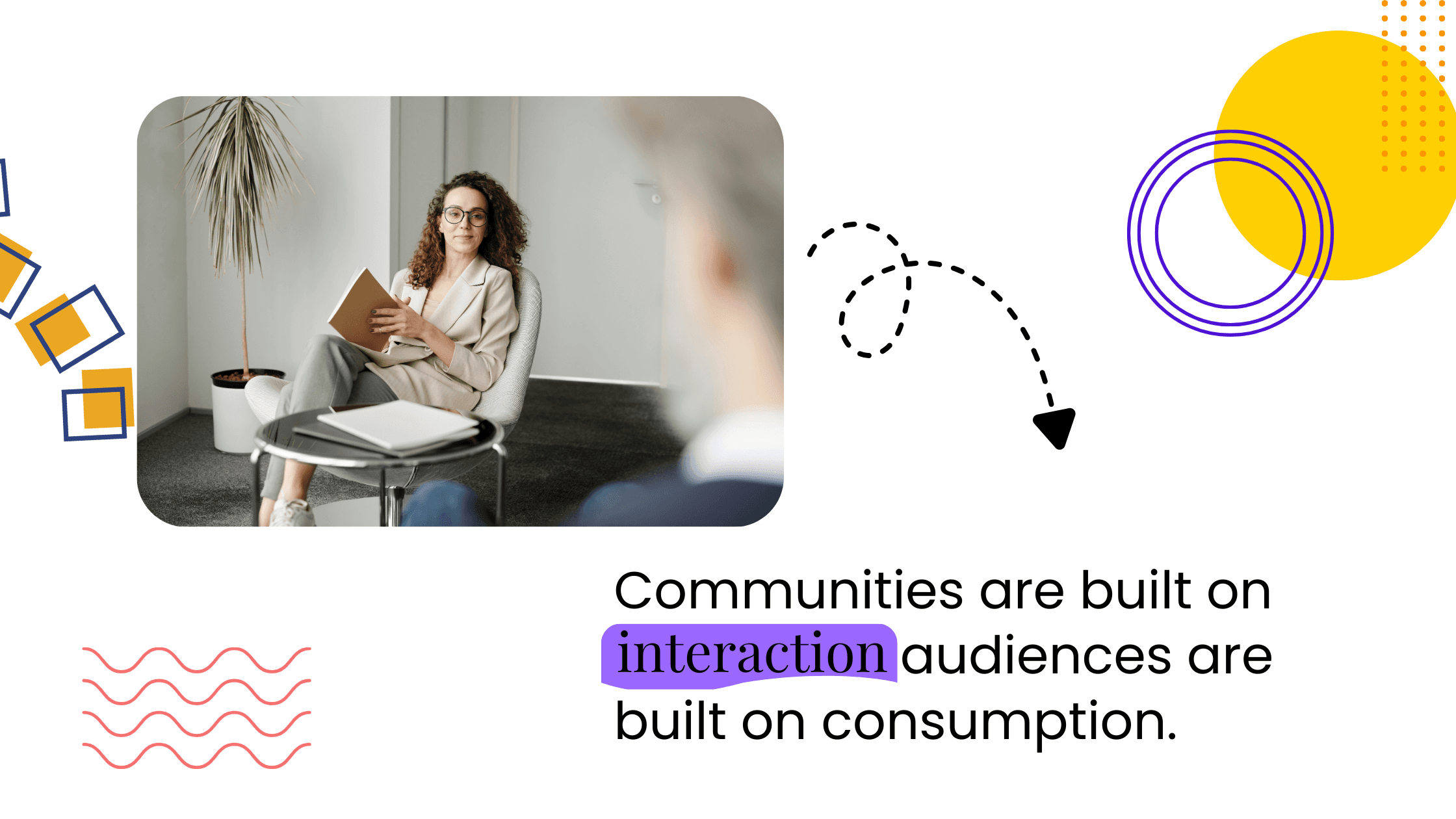 Coach in conversation with a participant, highlighting how coaching communities grow through interaction, not passive content consumption.