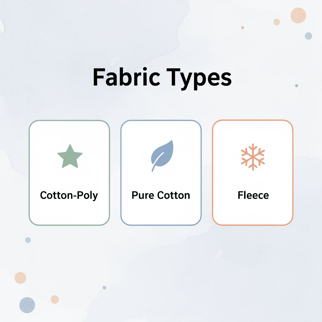 Three fabric type options for custom hoodies - How to Design a Hoodie
