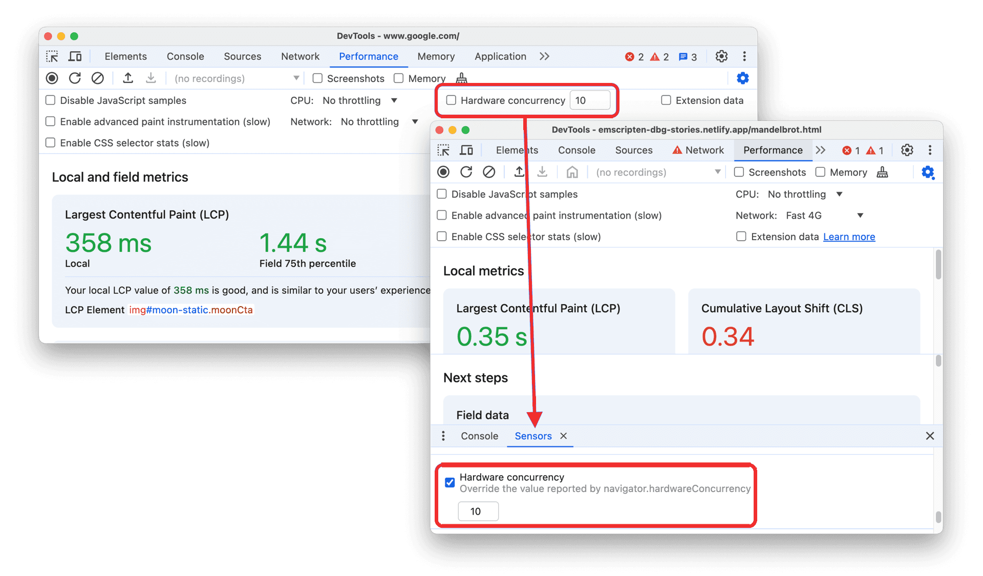Changed position of Hardware concurrency