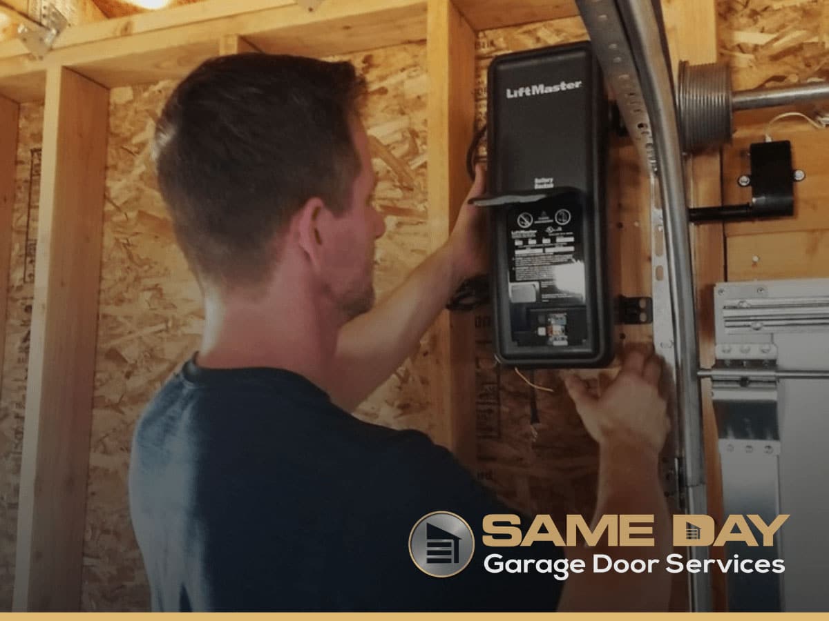 |Same Day Garage Door expert doing a garage door maintenance|Same Day Garage Door expert doing a garage door maintenance