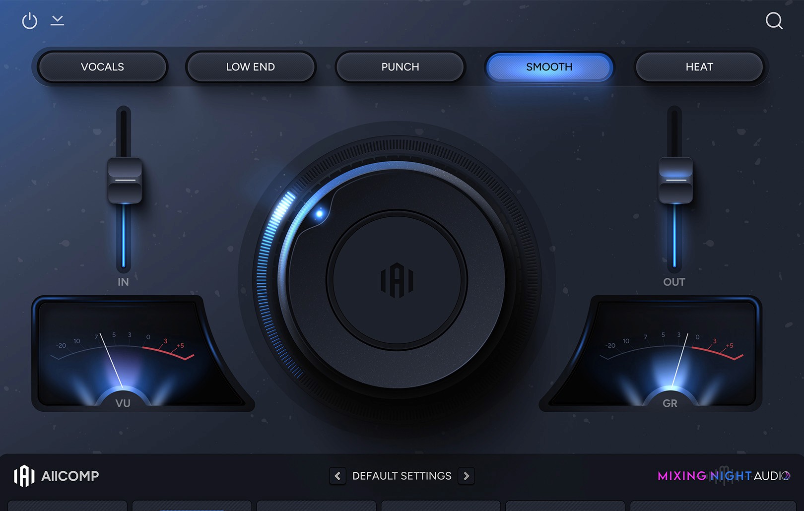 Audio design ALLCOMP main dial them blue