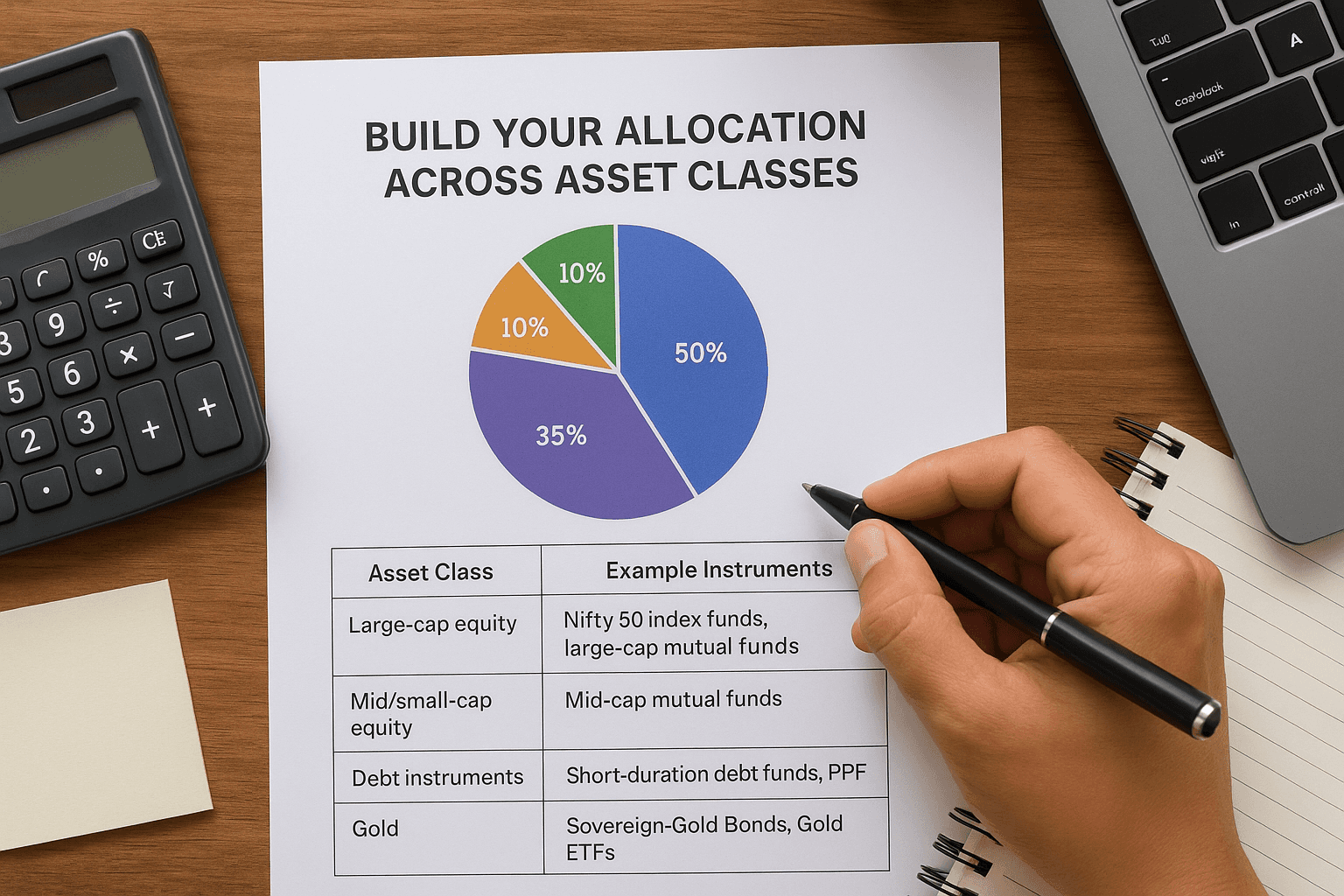 Build your allocation across asset classes