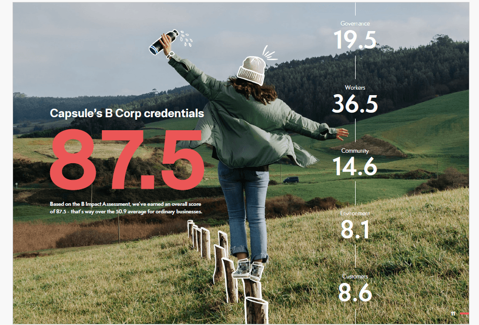 Capsule's B Corp credentials