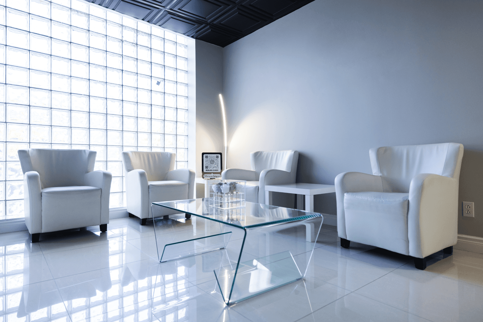 Photo de la réception de la clinique