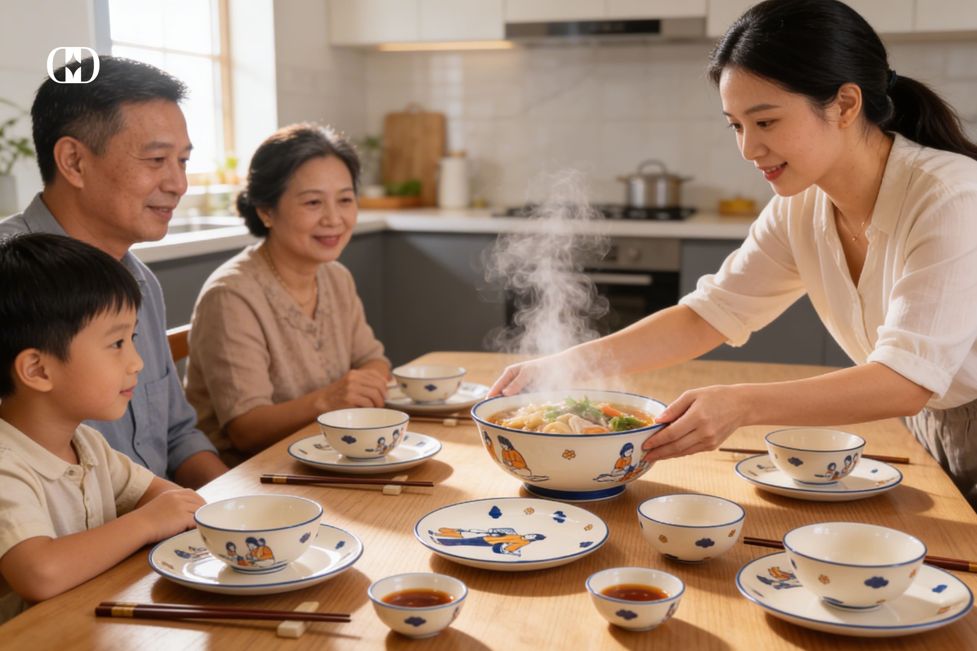 Bữa cơm - Nơi giáo dục nhân cách & kinh nghiệm sống