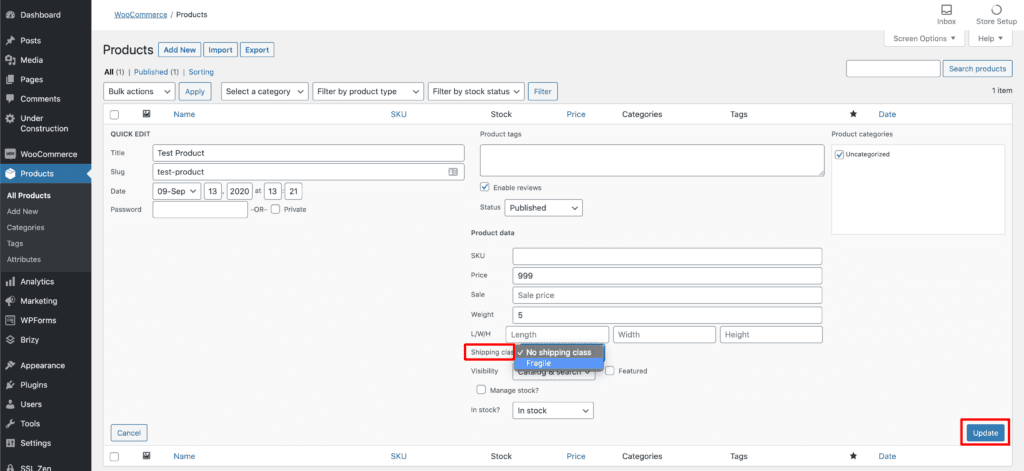 woocommerce backend