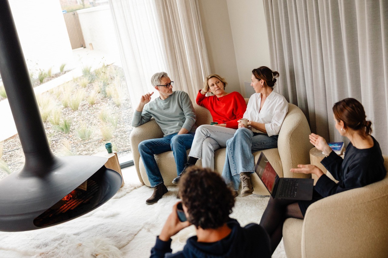 Dynamic picture of a cyclist riding downhill