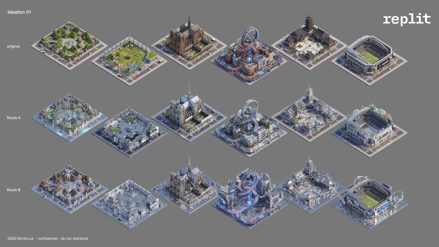 Generated city tiles for Vibe City