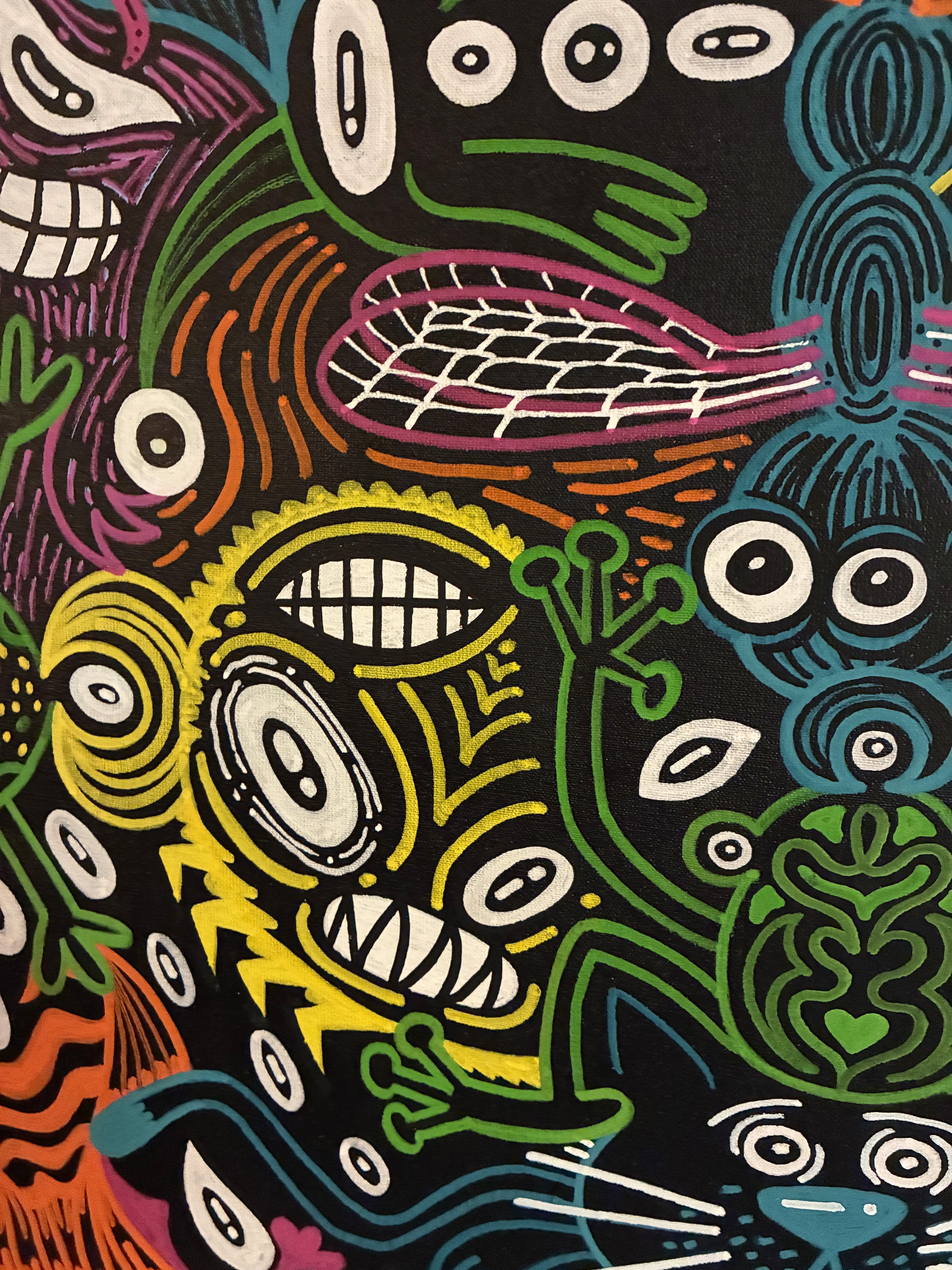 Eyes in the dark. Group detail