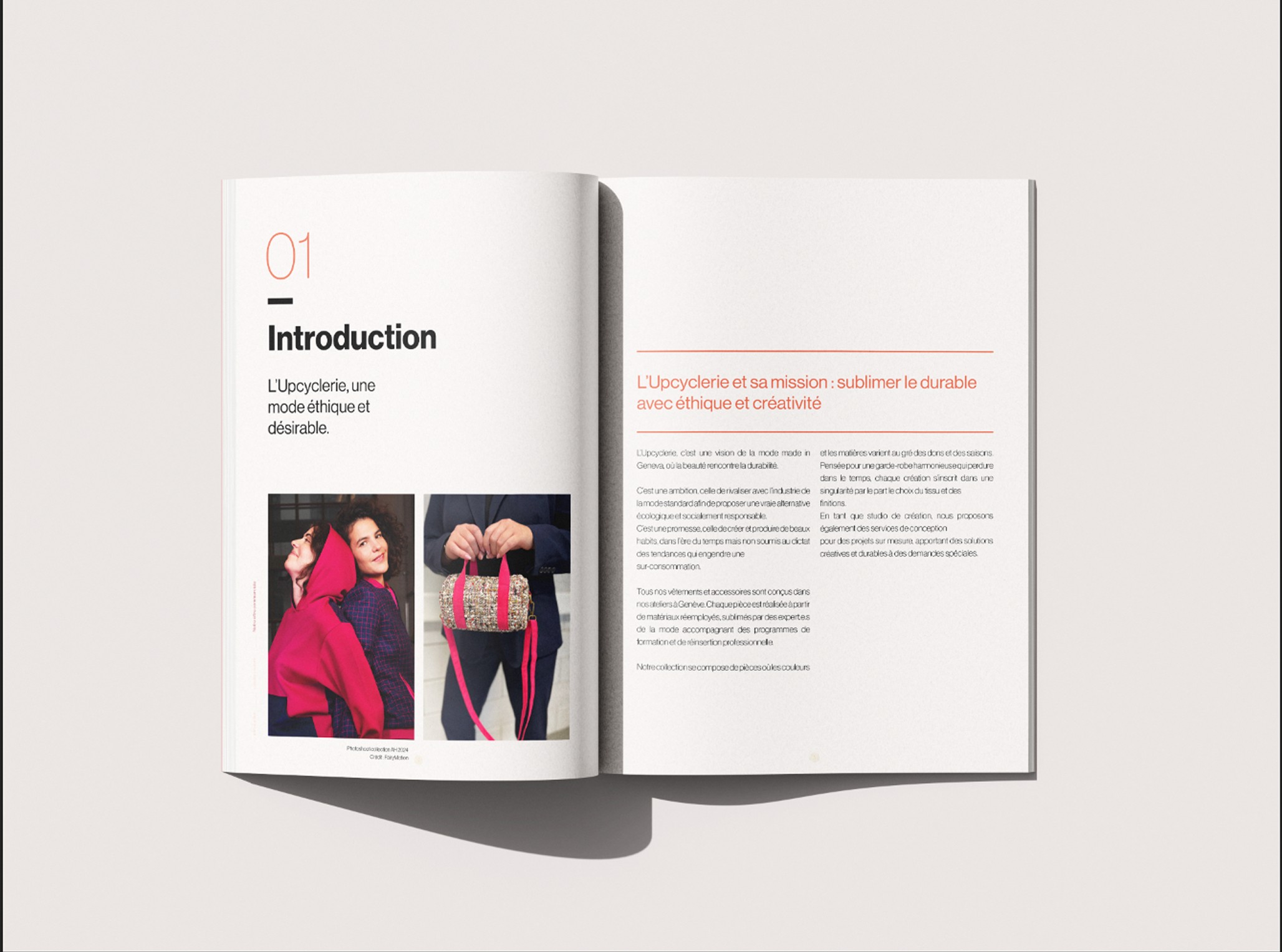 Interieur magazine Caritas Upcyclerie Introduction Print Design