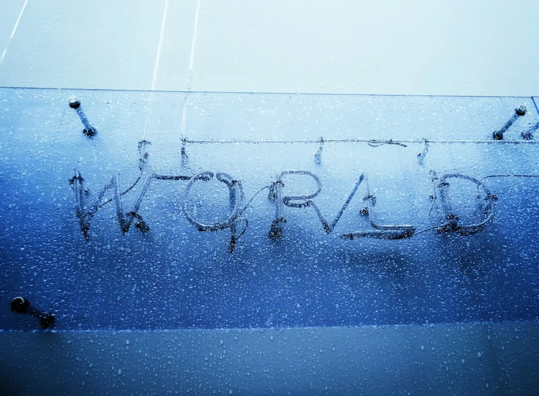water droplets on glass panel