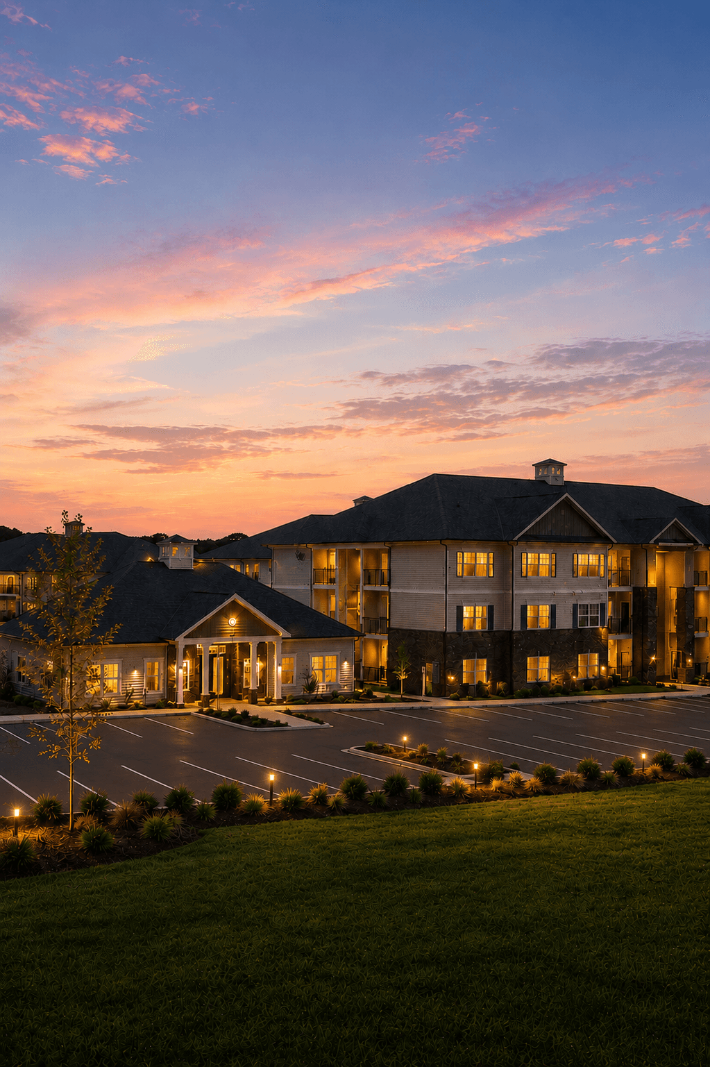 villas at rocky river sunset
