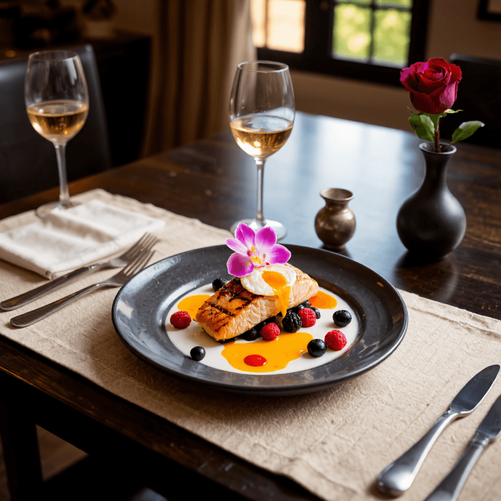 product photography of fine dining meal