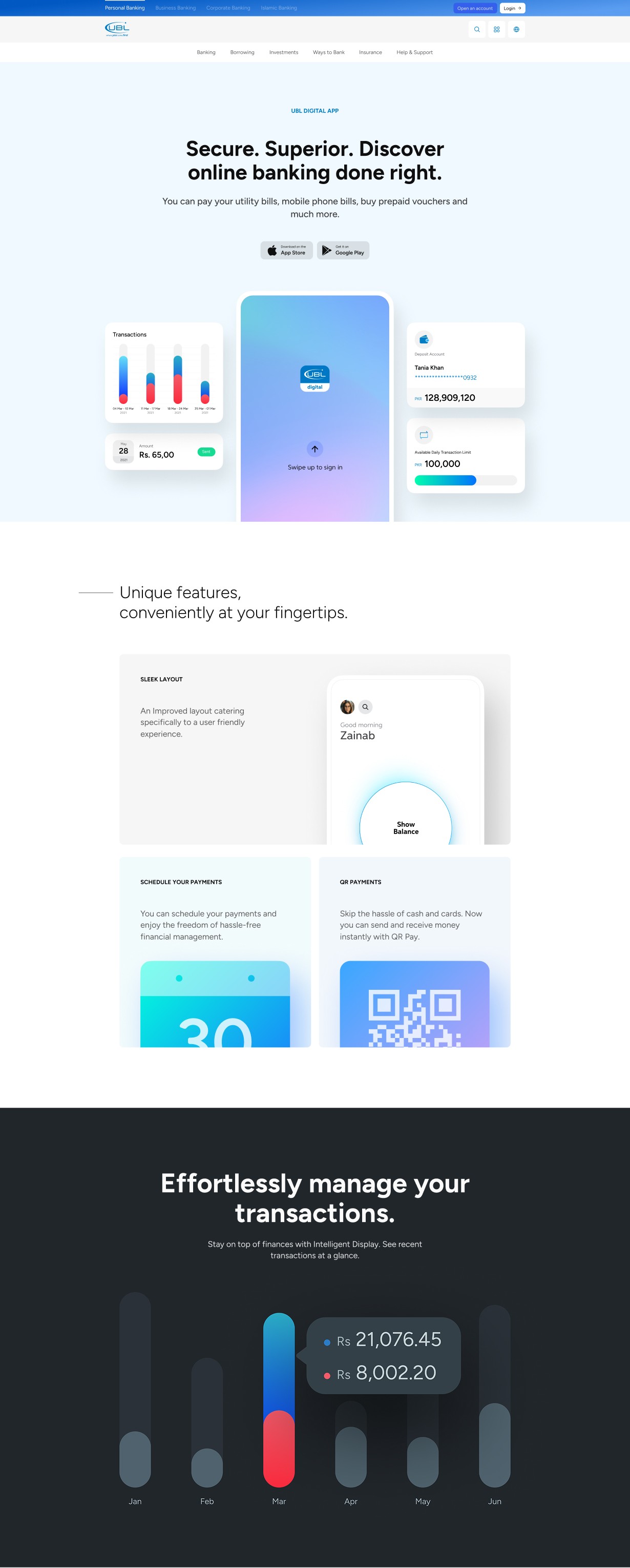 Website Landing For UBL