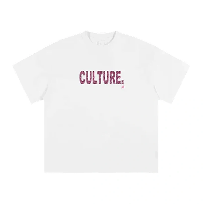 T-shirt Culture White leopard pattern 
