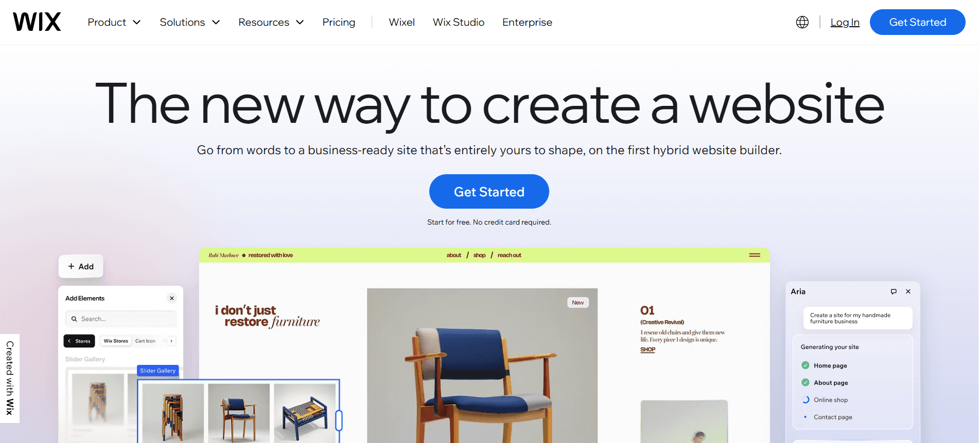 Wix no code website builder