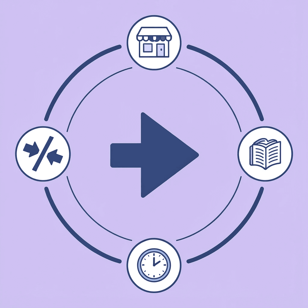 Central customer success hub connected to healthcare, software, finance, and other industry icons