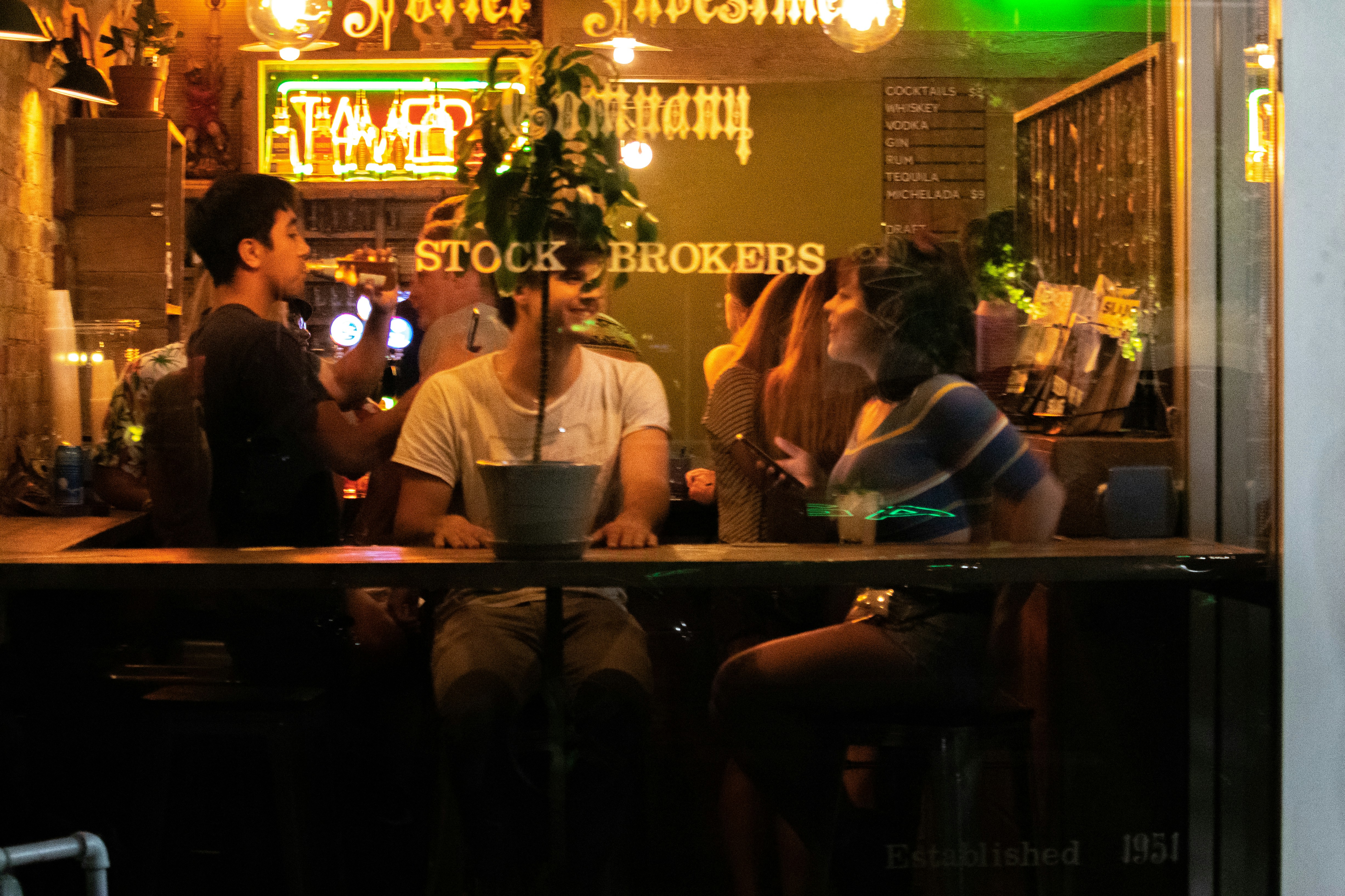 friends in bar