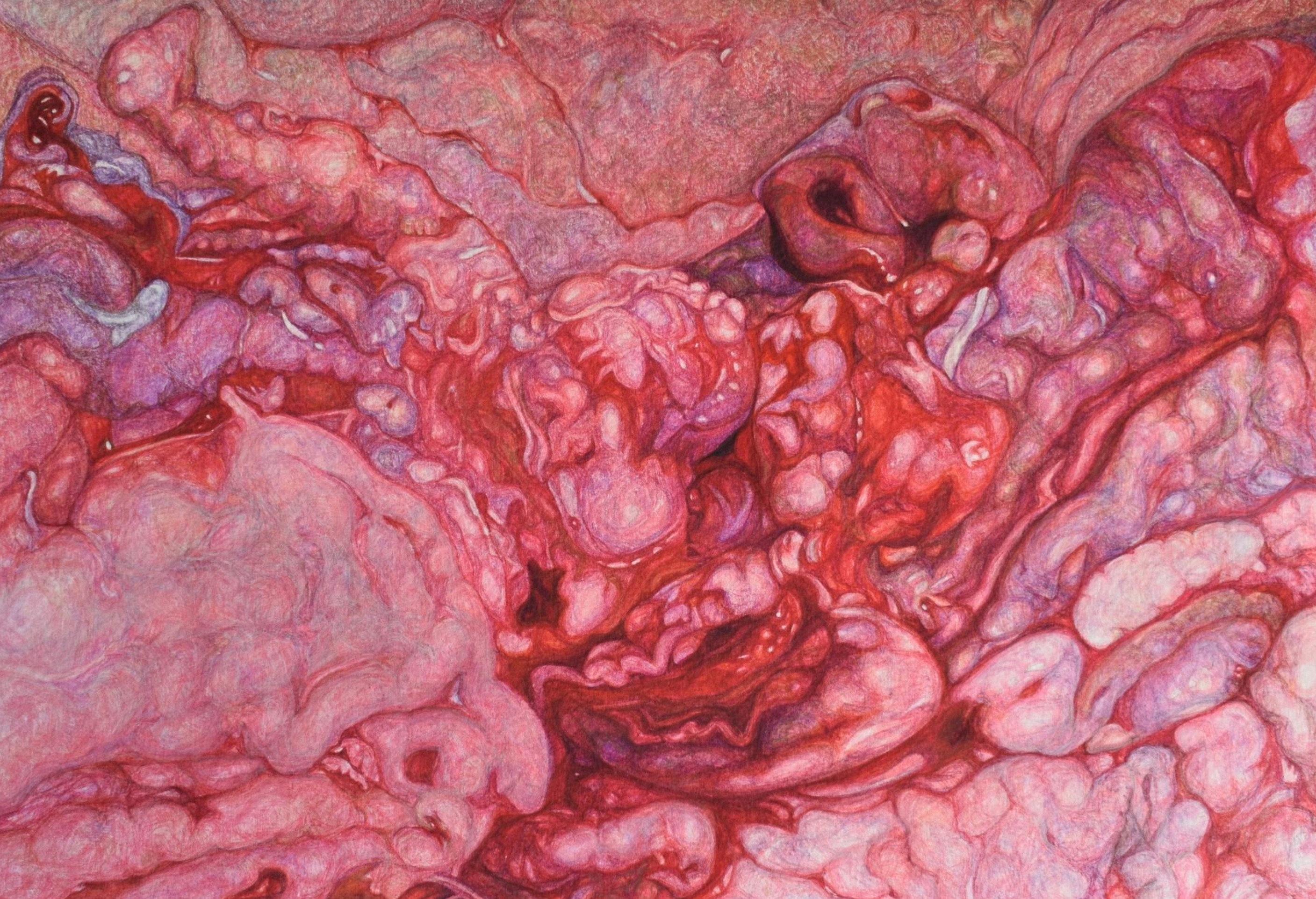 herd of sheep on road painting