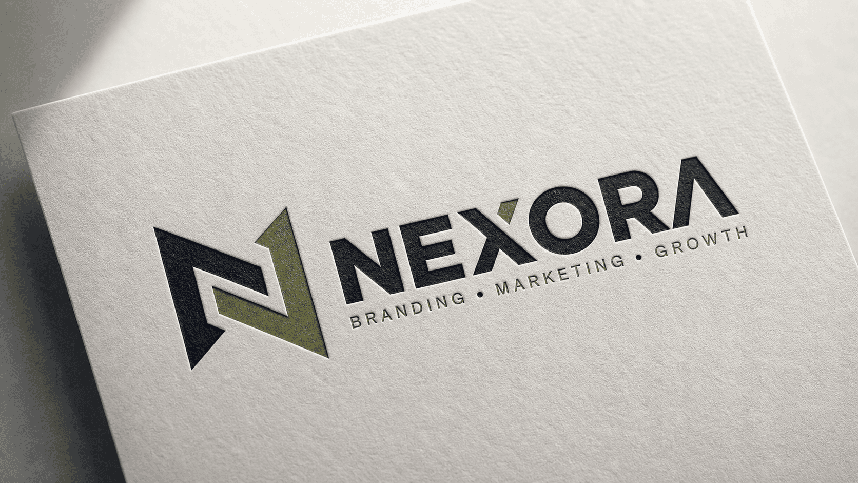 Premium packaging surface with clean geometric composition