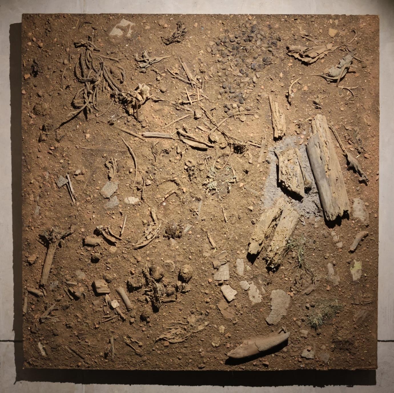 herd of sheep on road painting