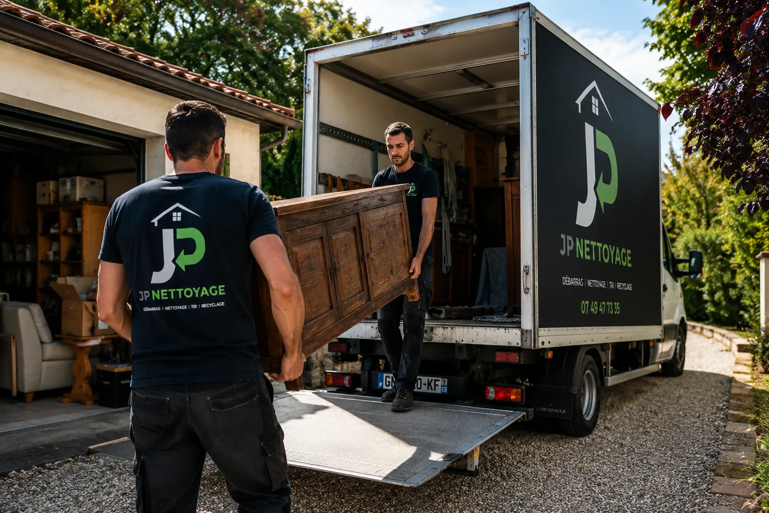 Débarras de garage avec enlèvement de mobilier réalisé par JP Nettoyage à Clermont-Ferrand et dans le Puy-de-Dôme.