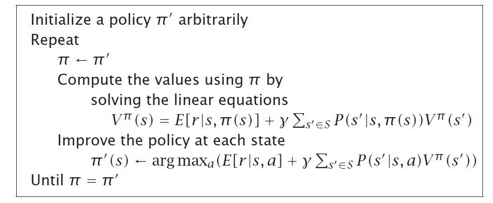 Policy evaluation algorithm