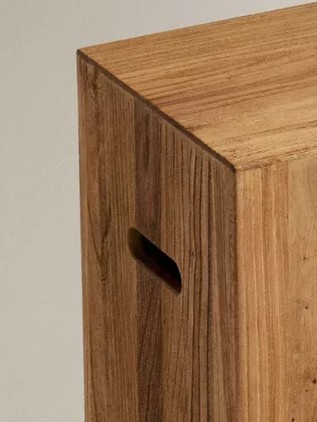 Wooden Cube shot Close up