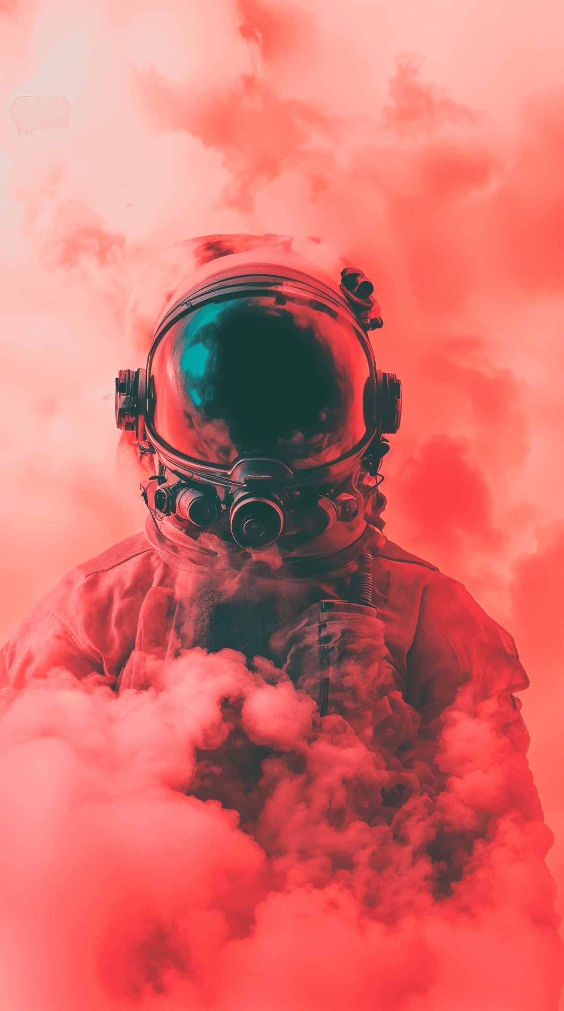 Astronaut in Surreal Clouds