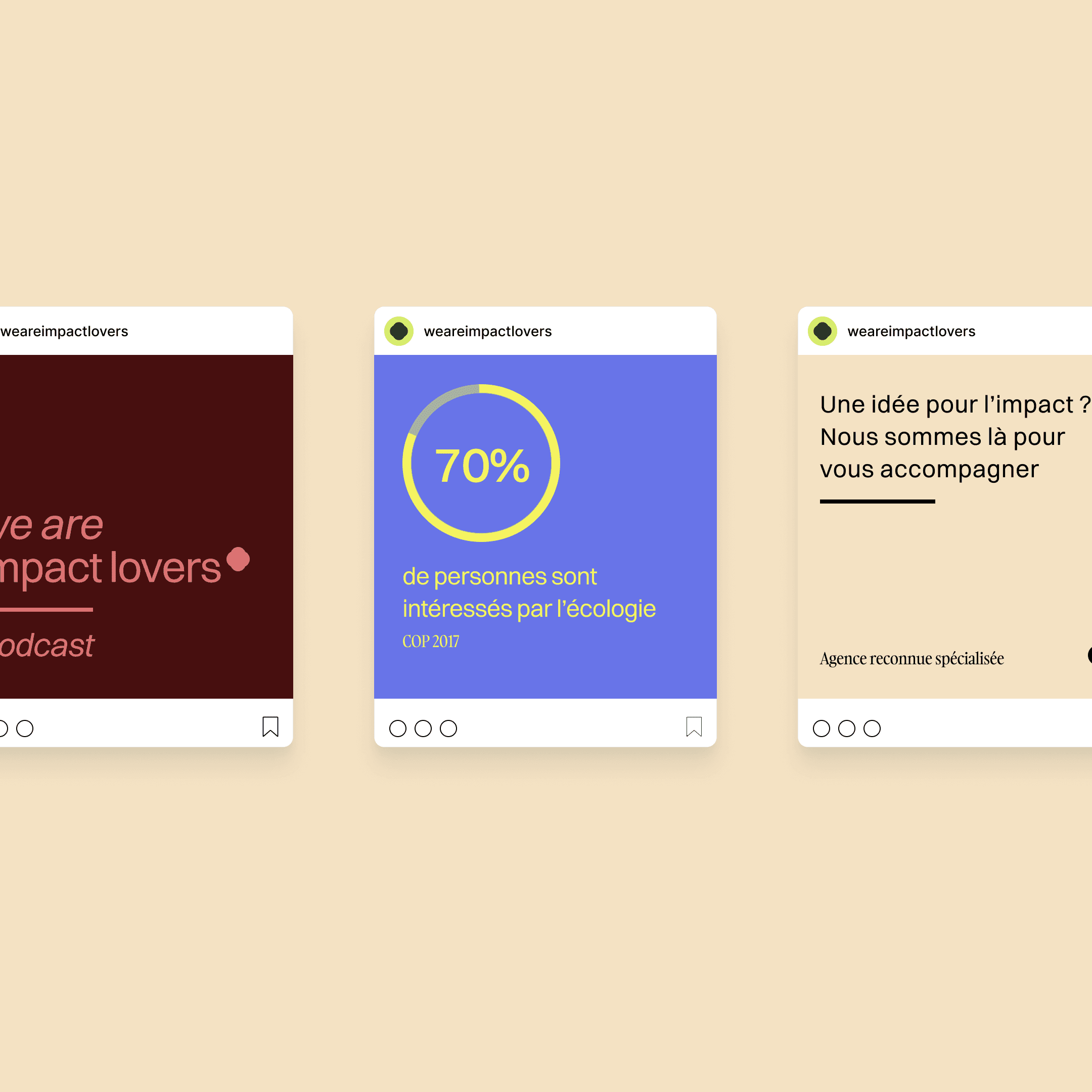 We Are Impact Lovers Identité visuelle Social Media
